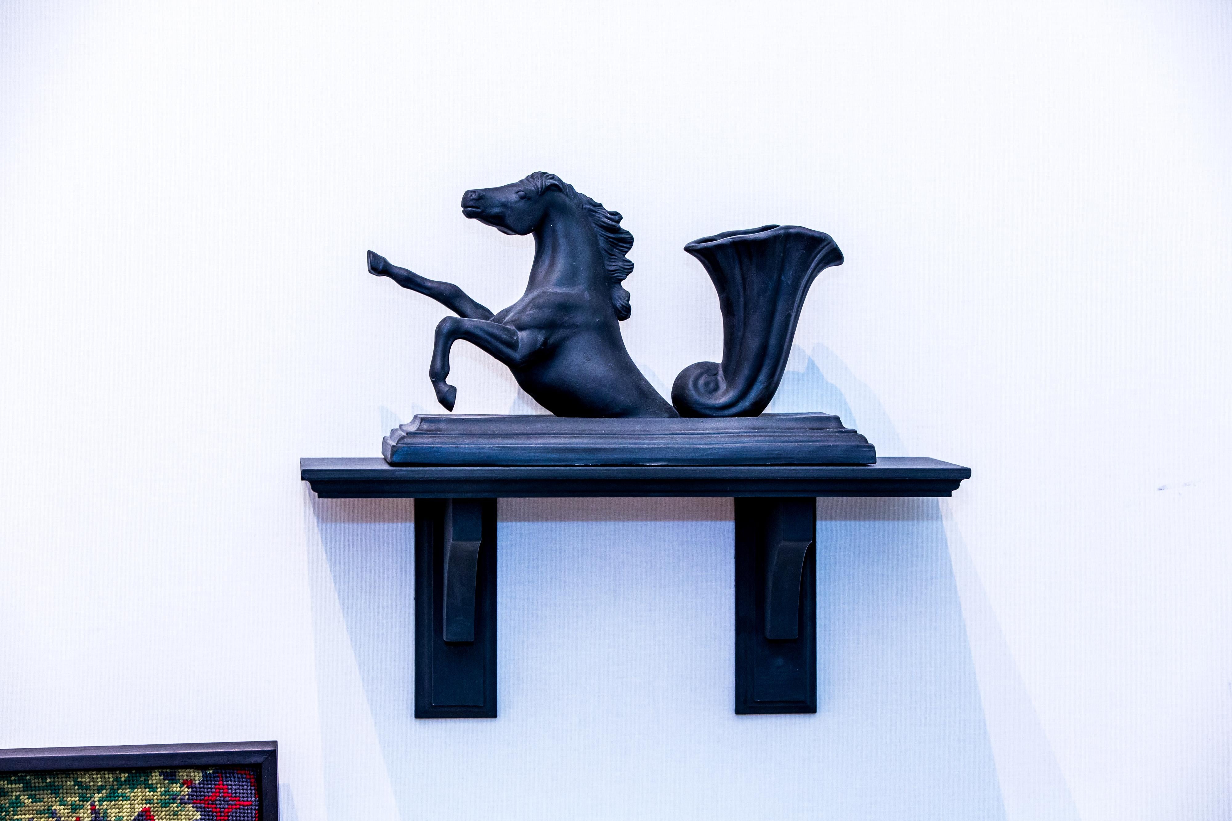 Horse made from Black Parian - Old Masters Sculpture by Matt Smith