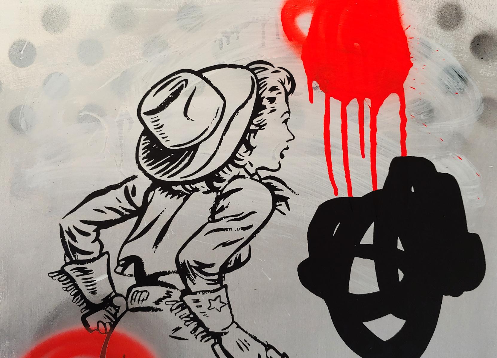 Wir freuen uns, Ihnen mitteilen zu können, dass wir nun die Pop Art Cowboy- und Cowgirl-Gemälde des Künstlers Matt Straub vertreten. Wir in der Galerie sind seit mehr als einem Jahrzehnt von den Pop-Western-Gemälden von Straub begeistert und freuen