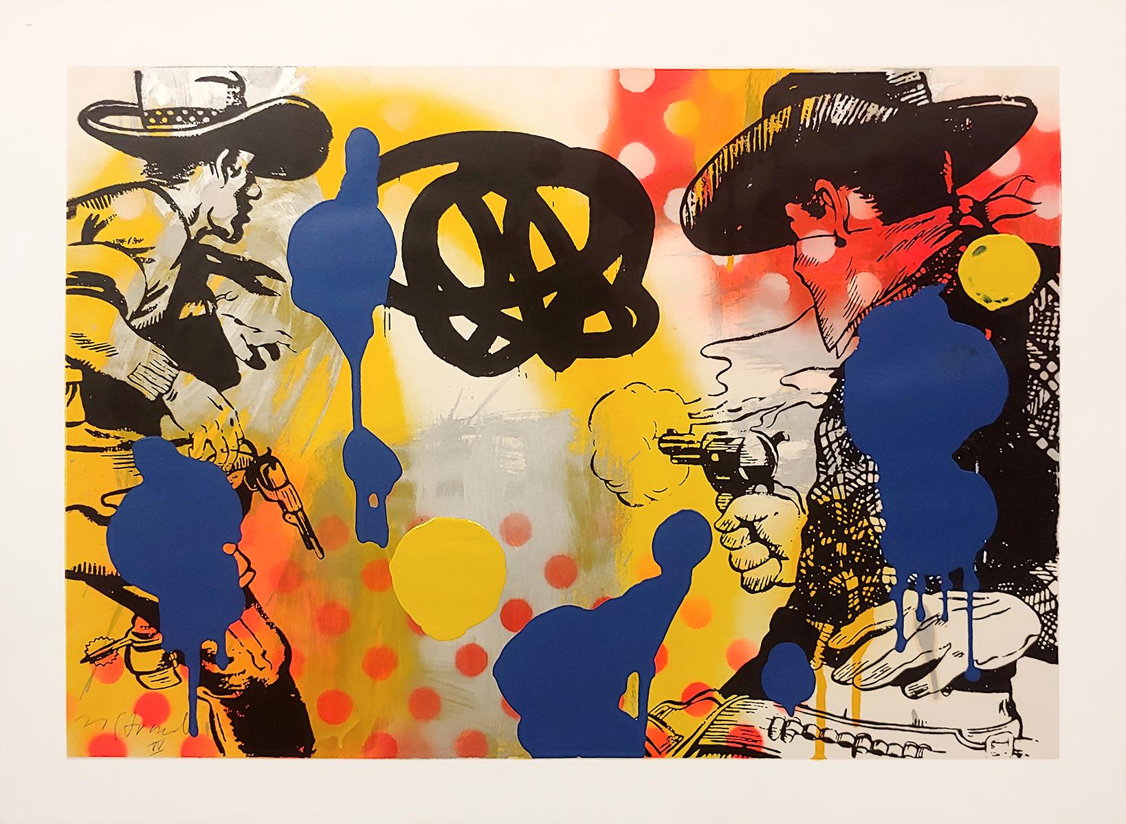 „The Past is Not The Past“ #4 Mixed Media Acryl- und Sprühfarbe mit Siebdruck im Angebot 2