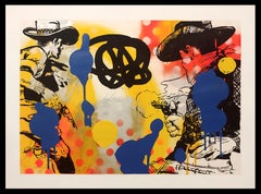 "The Past is Not The Past" #4 Mixed Media Acrylic & Spray paint with Silkscreen