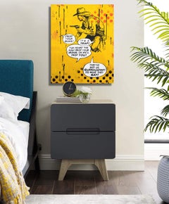 "Drop Your Guns" oil on canvas Cowboy Western POP art