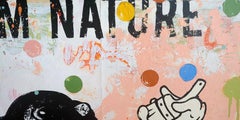„Ich bin die Natur“ Ölgemälde auf Leinwand 30x40" Graffiti POP Thumper Mash Up – Street Art