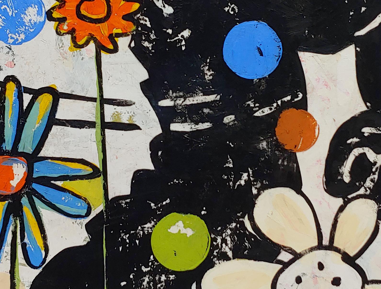 „I Yam what I Yam“  Öl auf Holzplatte  Street Pop-Gemälde – Painting von Matt Straub