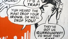 "It's a Trap" Oil on canvas 30x24 Western cowboy POP art Southwest painting