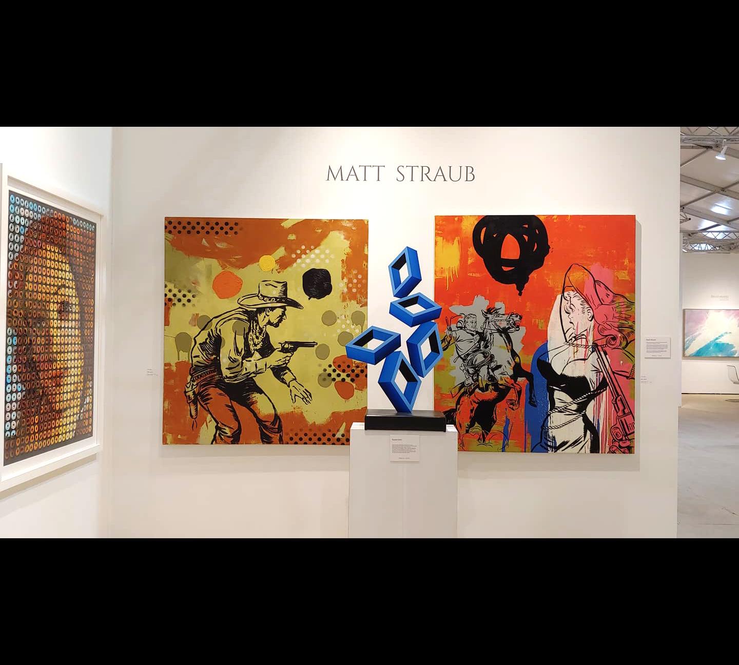 We are please to announce that we are now representing the Pop Art cowboy and cowgirl paintings of artist Matt Straub.  We at the gallery have been following his career and have been excited about his POP Western paintings for more than a decade and