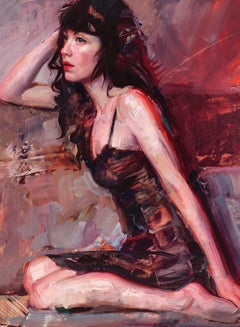 "Anticipazione" (2024) di Matt Talbert, Pittura a olio originale, Ritratto