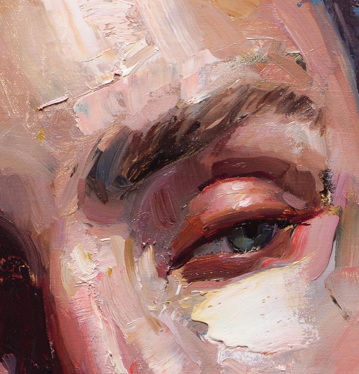 Questo olio originale su lino di Matt Talbert, intitolato 
