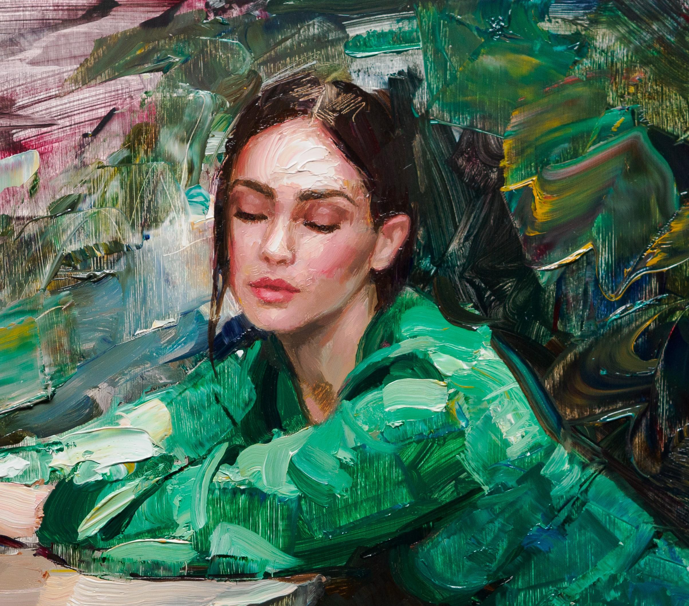„In Repose“ (2025) von Matt Talbert, Original-Ölgemälde, Porträt im Angebot 3