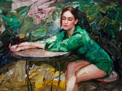 "In Repose" (2025) di Matt Talbert, Pittura a olio originale, Ritratto
