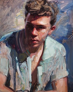 "Perso nella melodia" Pittura a olio originale