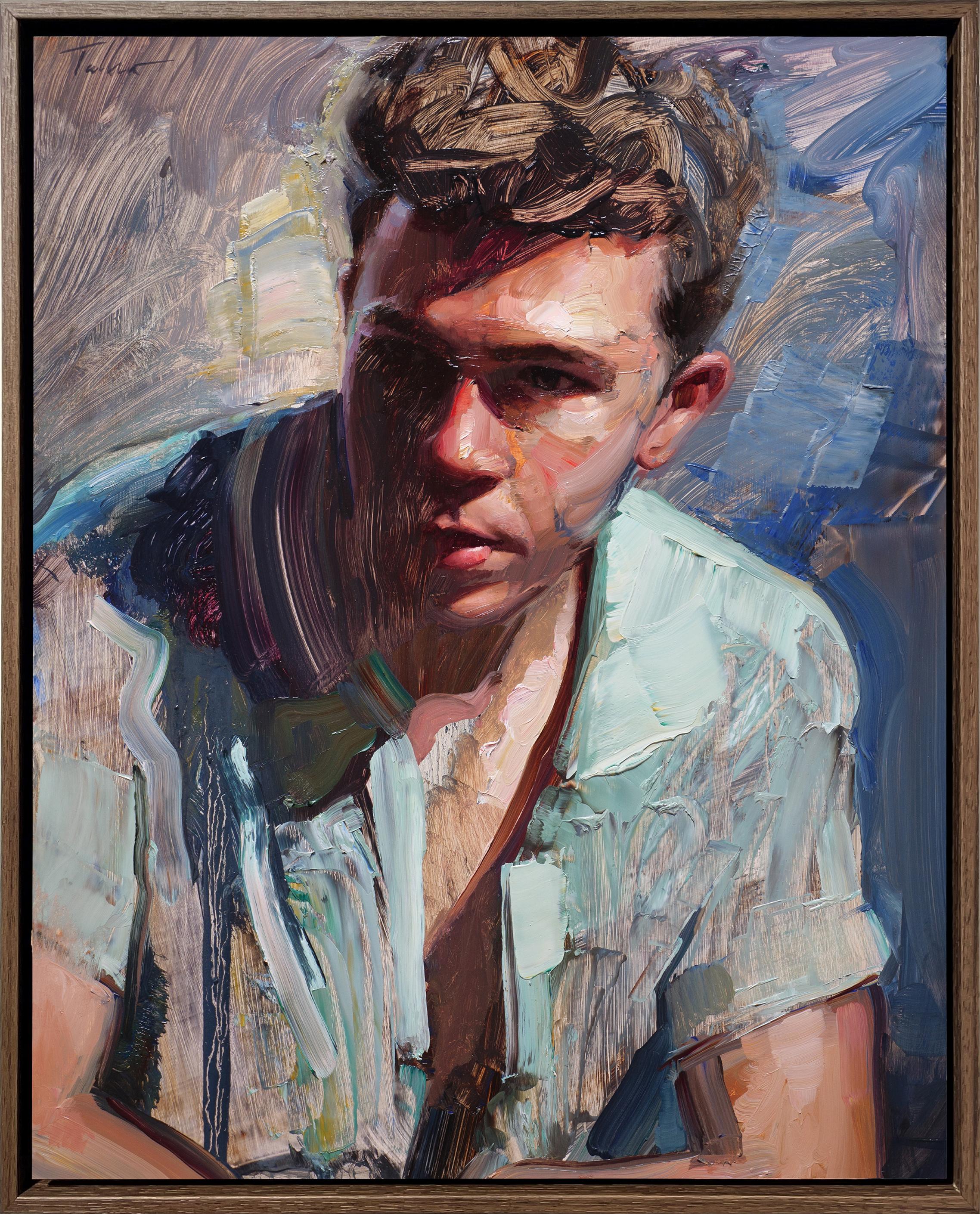 Portrait Painting Matt Talbert - Peinture à l'huile originale « Lost in the Melody »