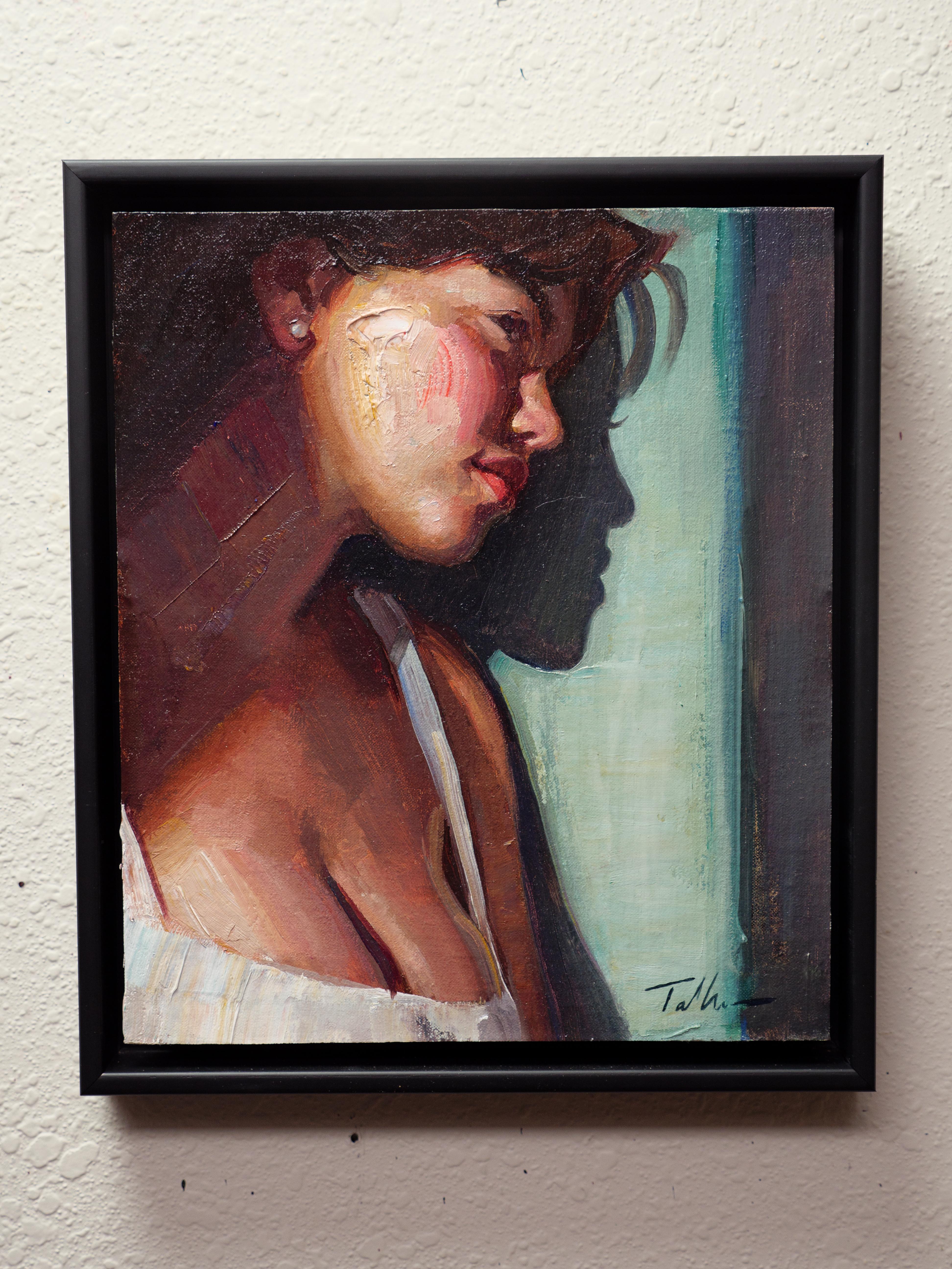 „Lost in Thought“ (2024) von Matt Talbert, Original-Ölgemälde, Porträt im Angebot 1