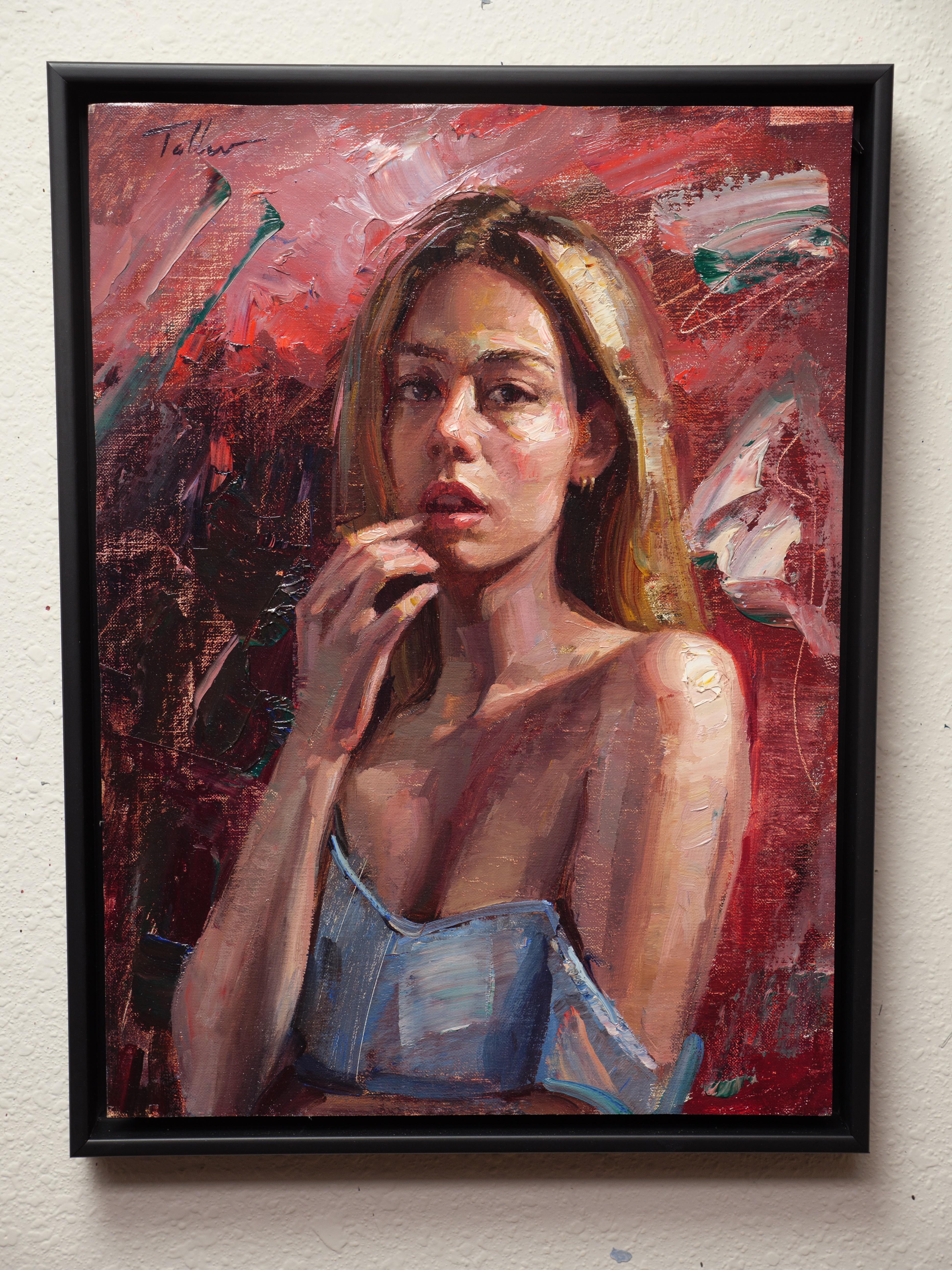 „Secret Desire“ (2024) von Matt Talbert, Original-Ölgemälde, Porträt im Angebot 2