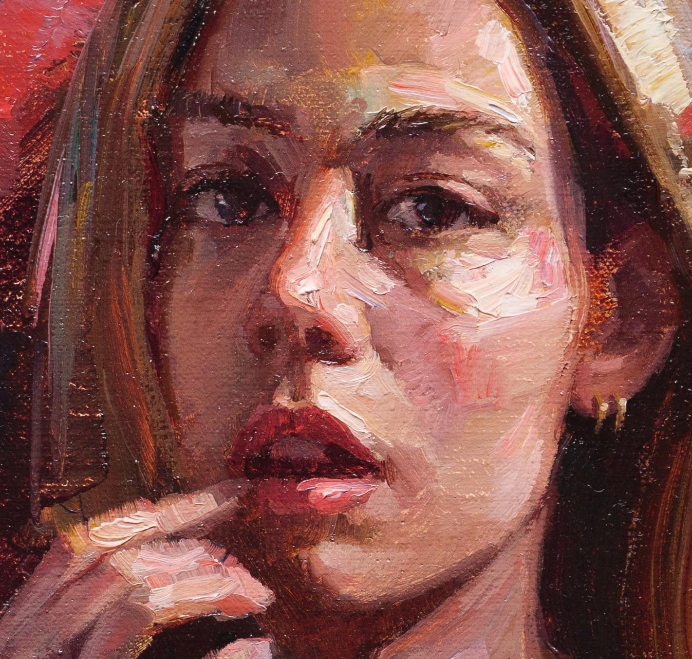 „Secret Desire“ (2024) von Matt Talbert, Original-Ölgemälde, Porträt im Angebot 3