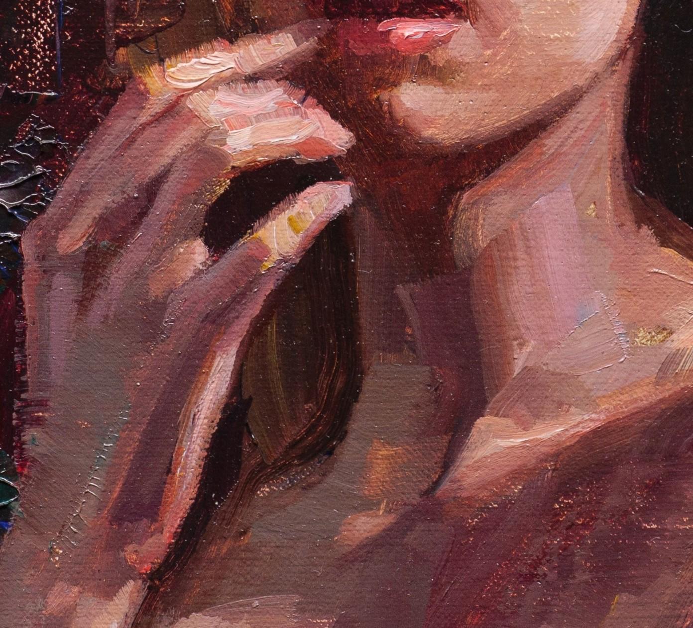 „Secret Desire“ (2024) von Matt Talbert, Original-Ölgemälde, Porträt im Angebot 5