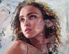 "Esperando una señal" Pintura al óleo original