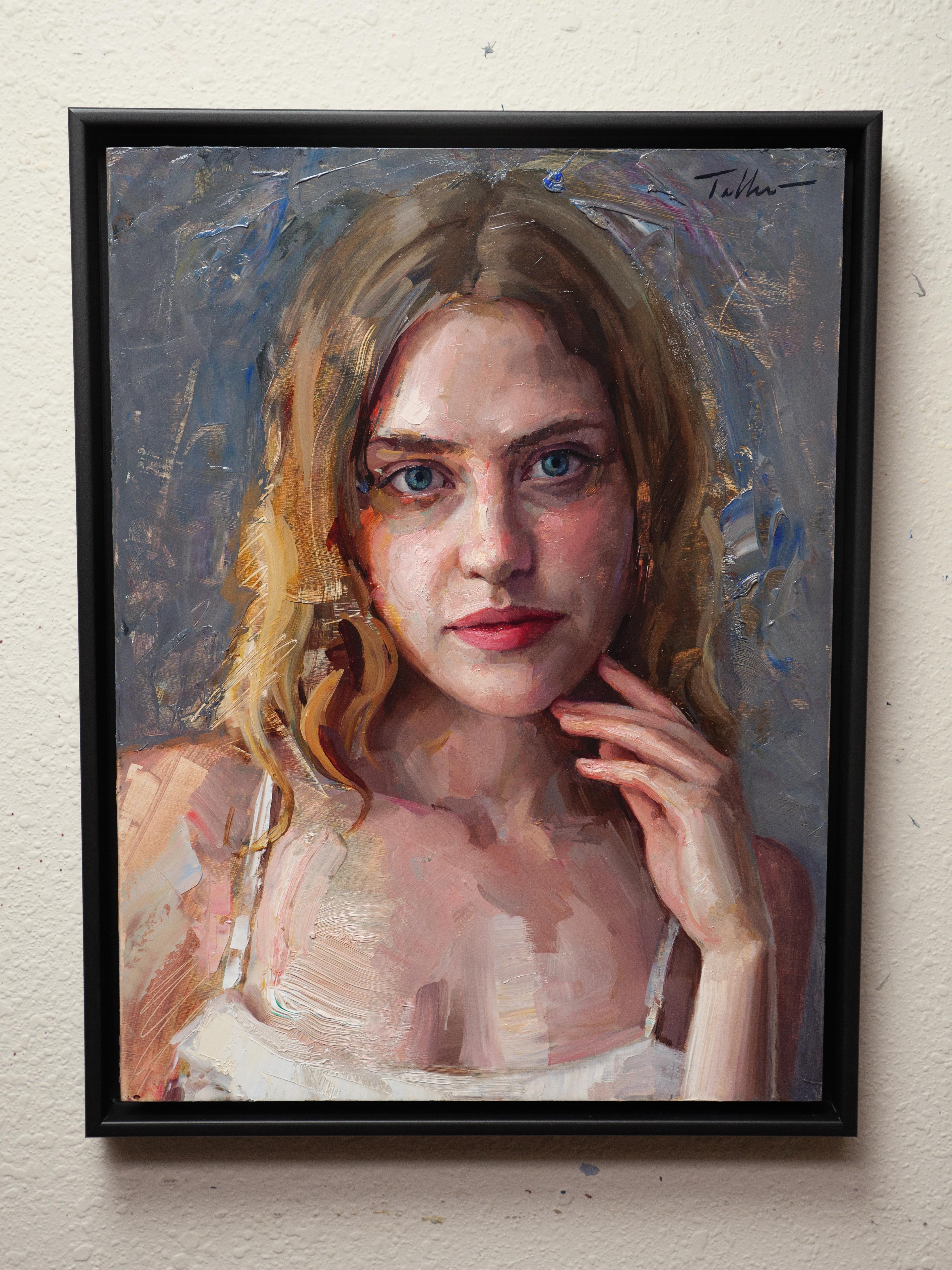 „Waiting Patiently“ (2024) von Matt Talbert, Original-Ölgemälde, Porträt im Angebot 1