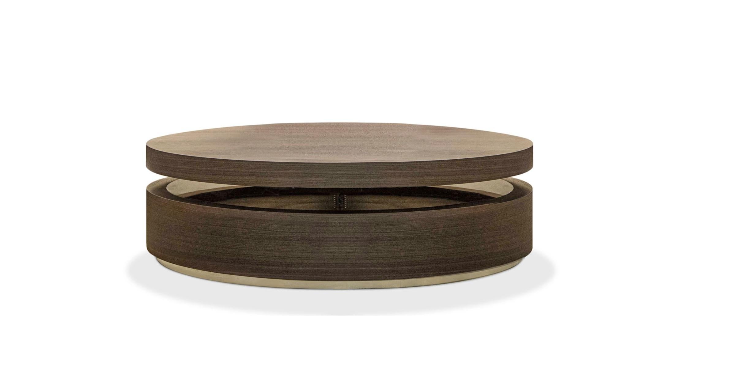 Matt walnut Ego coffee table by LK Edition
Dimensions: 110 x 26 x H 38 cm 
Materials: Matt finish walnut. 
Also available in walnut with polished brass.

It is with the sense of detail and requirement, this research of the exception by the