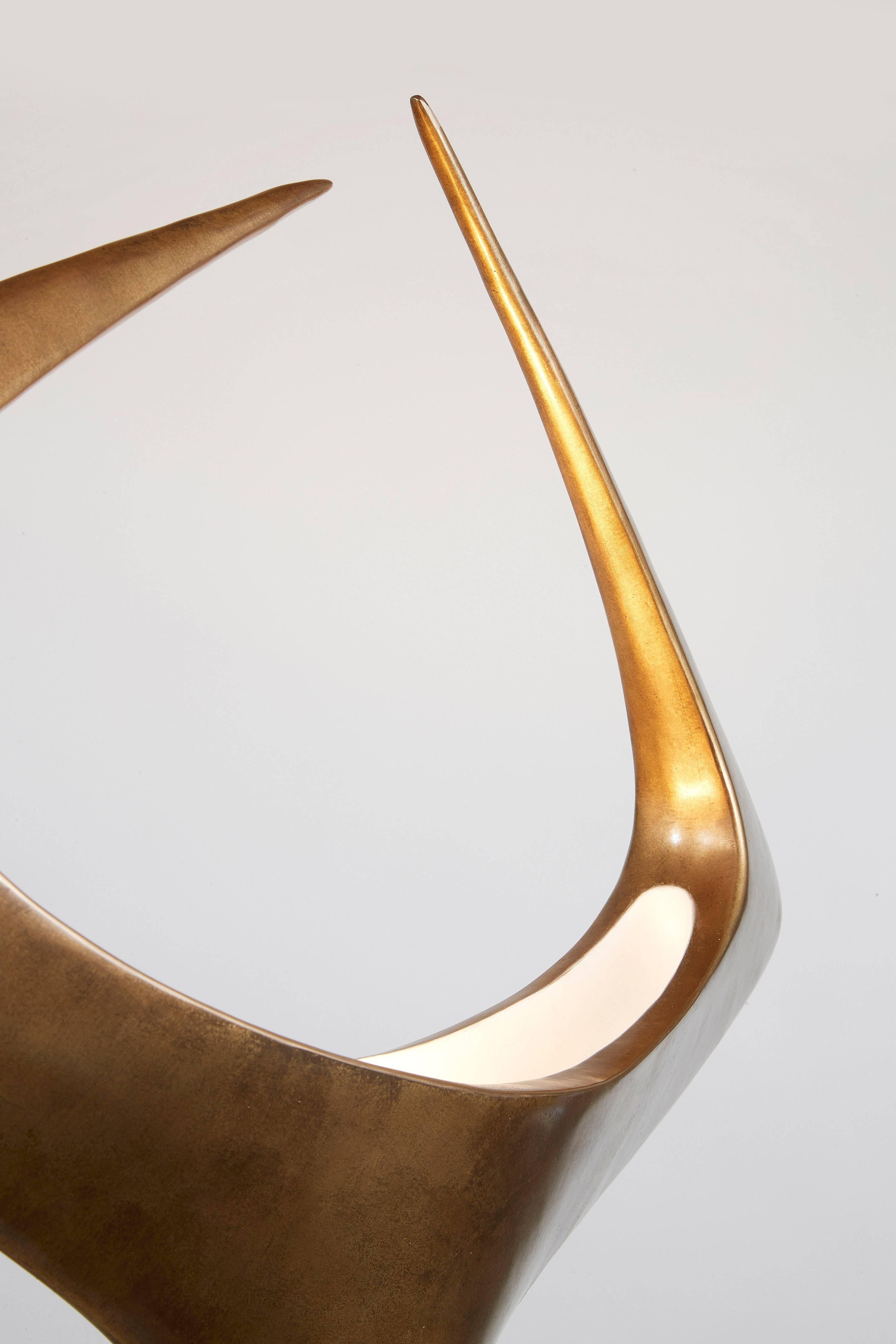 French  Bronze Floor Lamp 'Matta'  by french designer Alexandre Logé For Sale