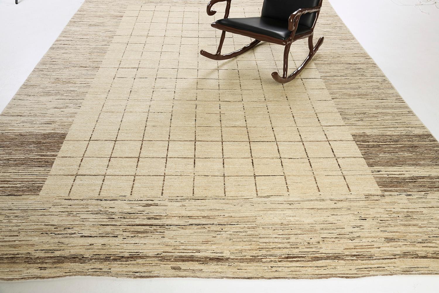 Contemporary Matta Rug, Modern Design Naturale Collection from Mehraban For Sale