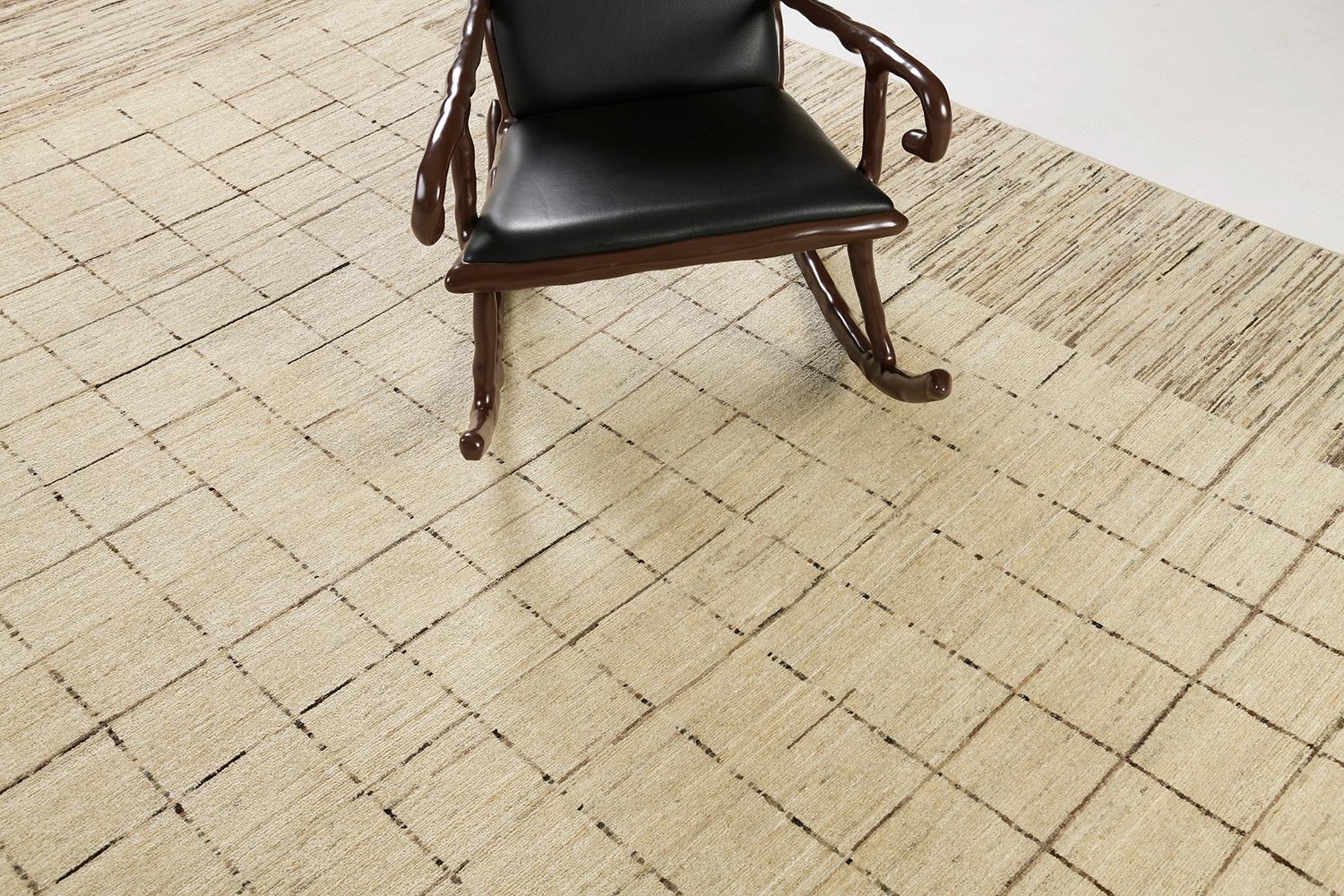 Wool Matta Rug, Modern Design Naturale Collection from Mehraban For Sale