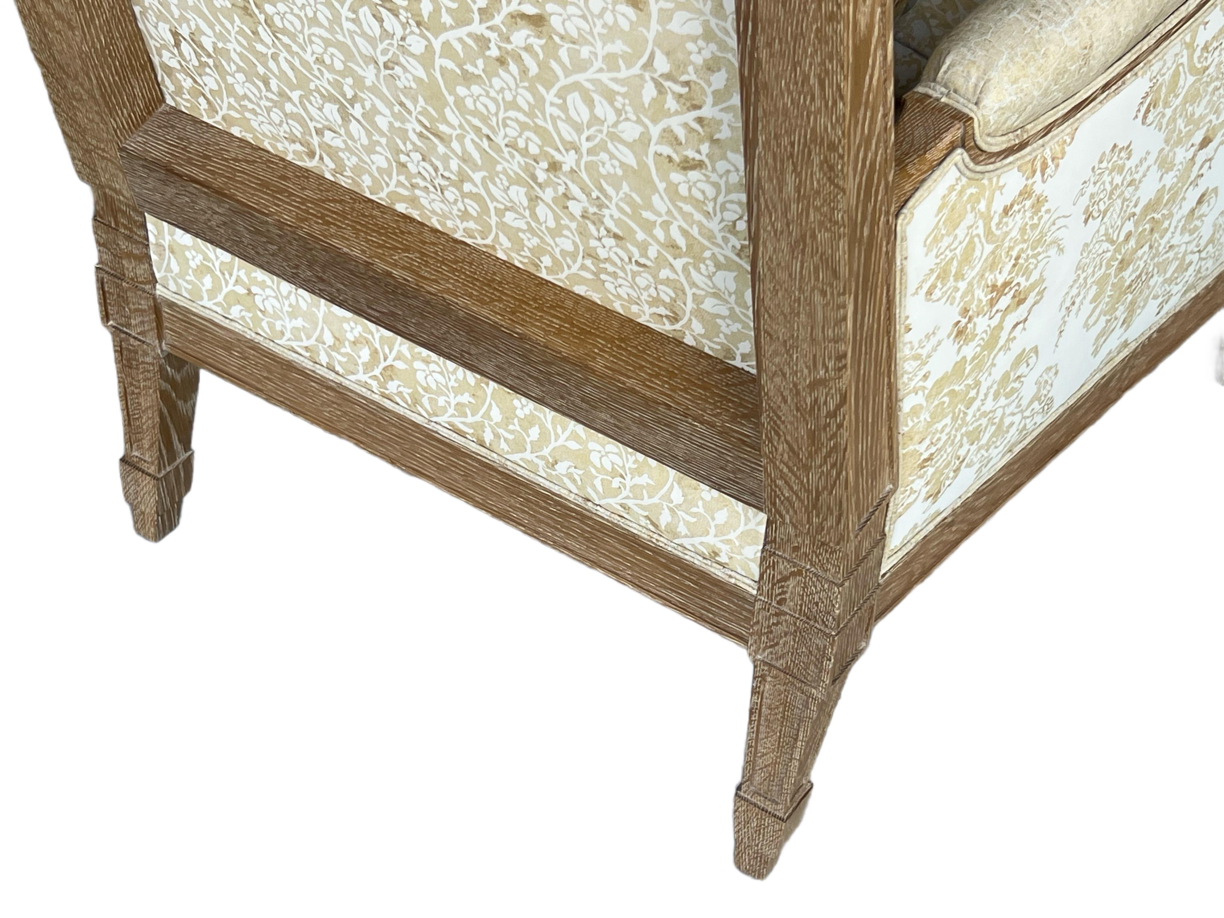 Silla de salón Mattaliano de roble cerámico arenado en venta 1