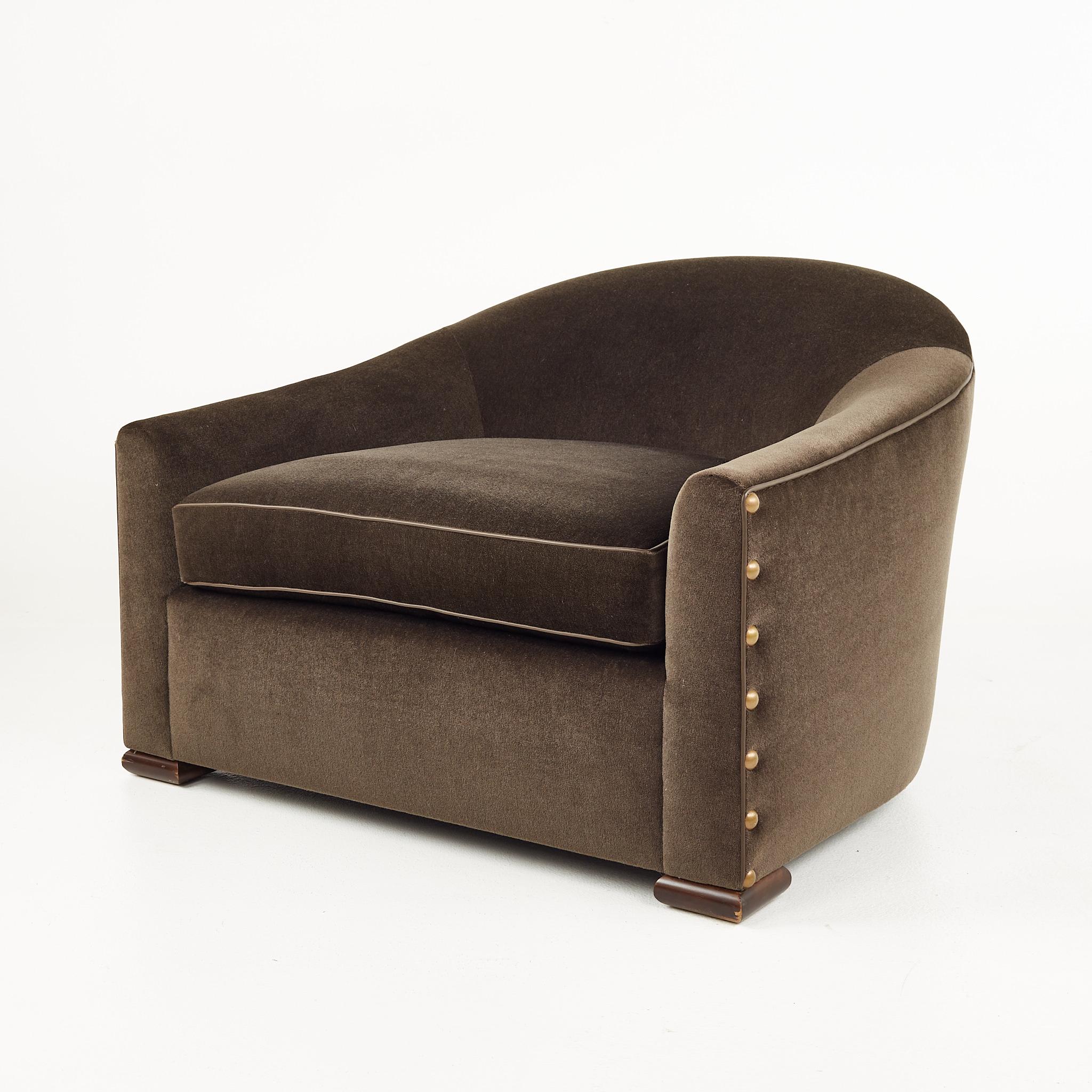 Mid-Century Modern Mattaliano Contemporary Modern Mohair Lounge Chair