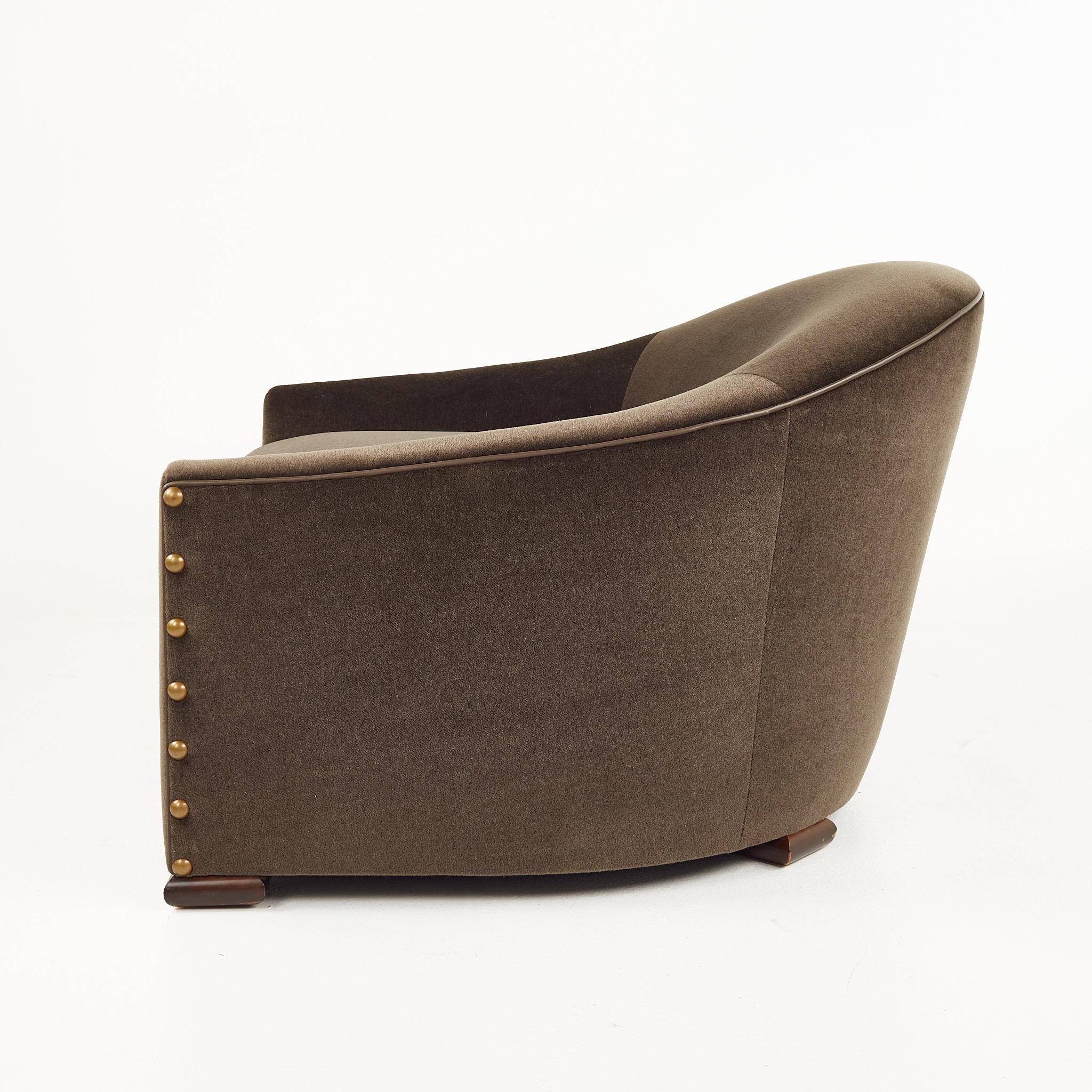 Late 20th Century Mattaliano Contemporary Modern Mohair Lounge Chair