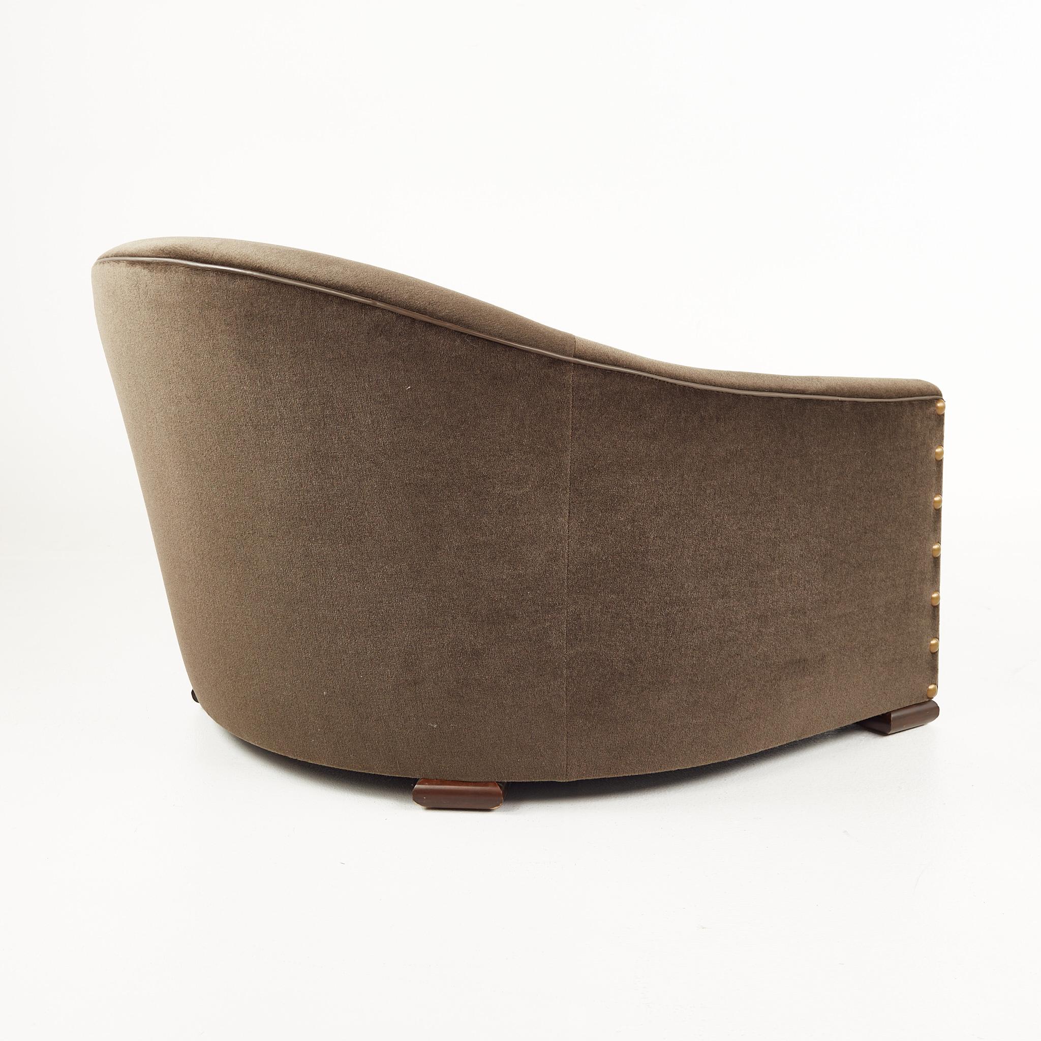 Mattaliano Contemporary Modern Mohair Lounge Chairs, a Pair 2