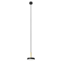 Matte Black and Matte Polished Brass Rafaela Pendant Mono by Robin Lamps