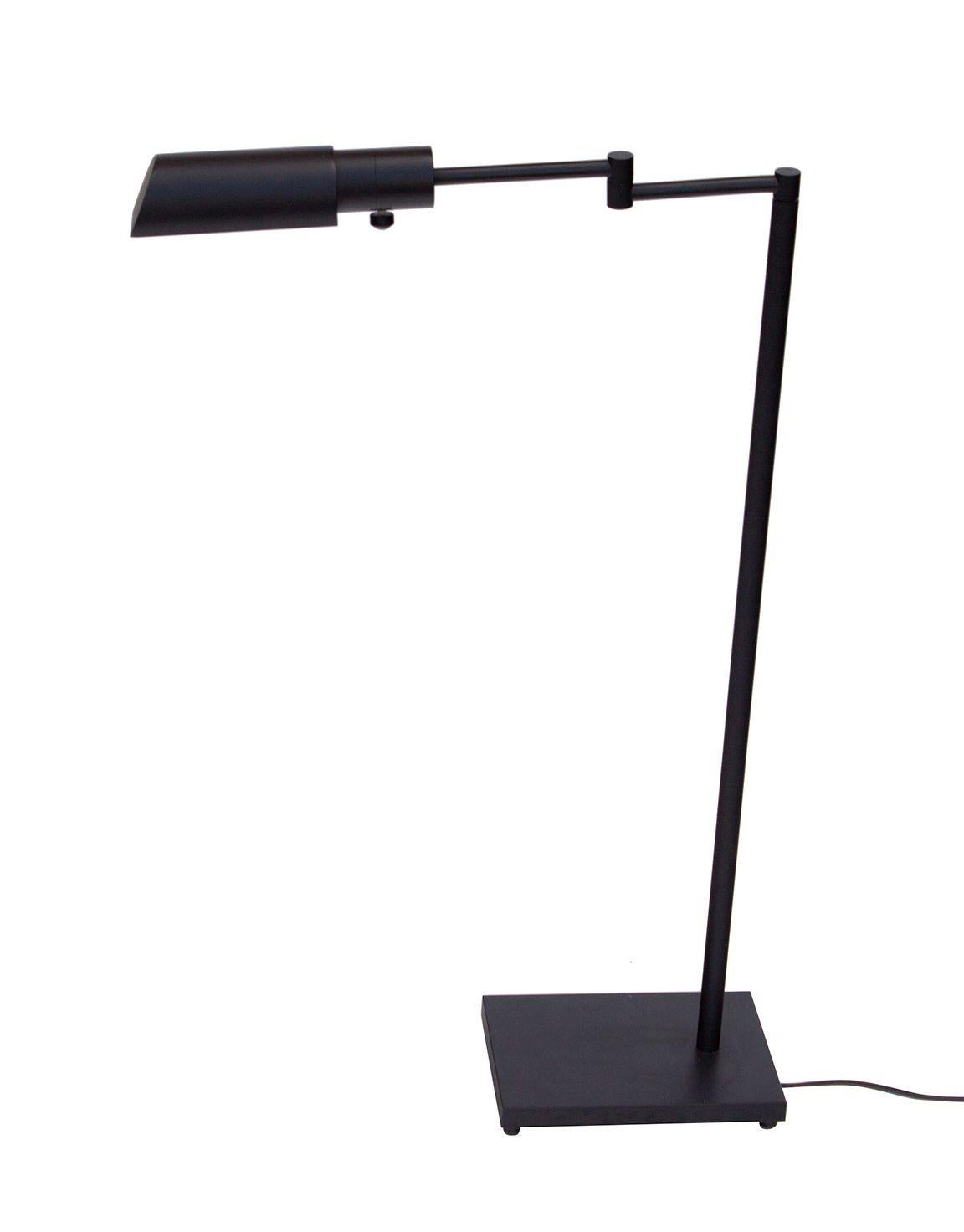Post-Modern Matte Black Library Style Floor Lamp For Sale