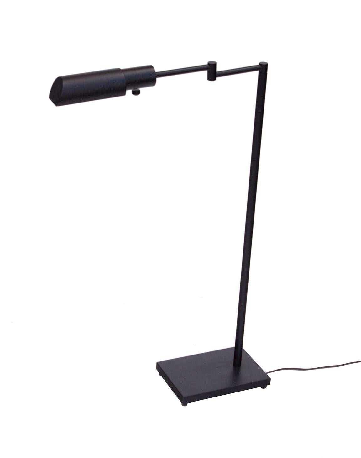 Taiwanese Matte Black Library Style Floor Lamp For Sale
