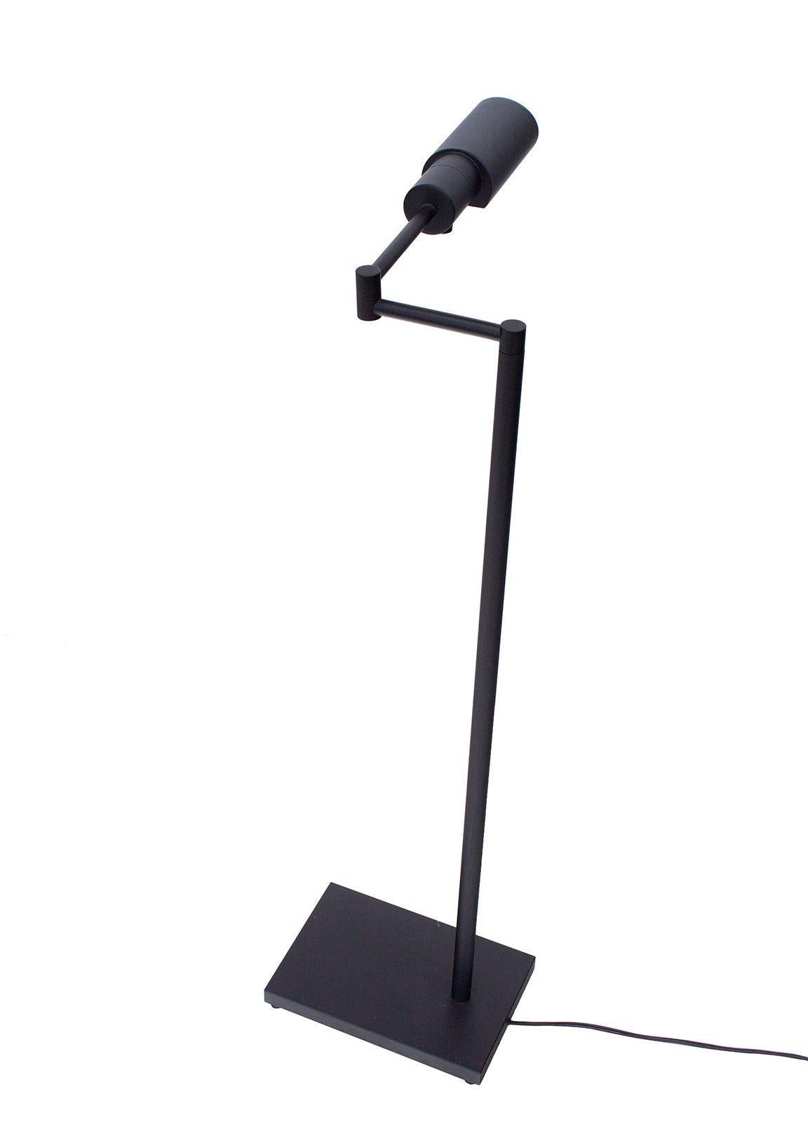 Matte Black Library Style Floor Lamp In Good Condition For Sale In Grand Rapids, MI