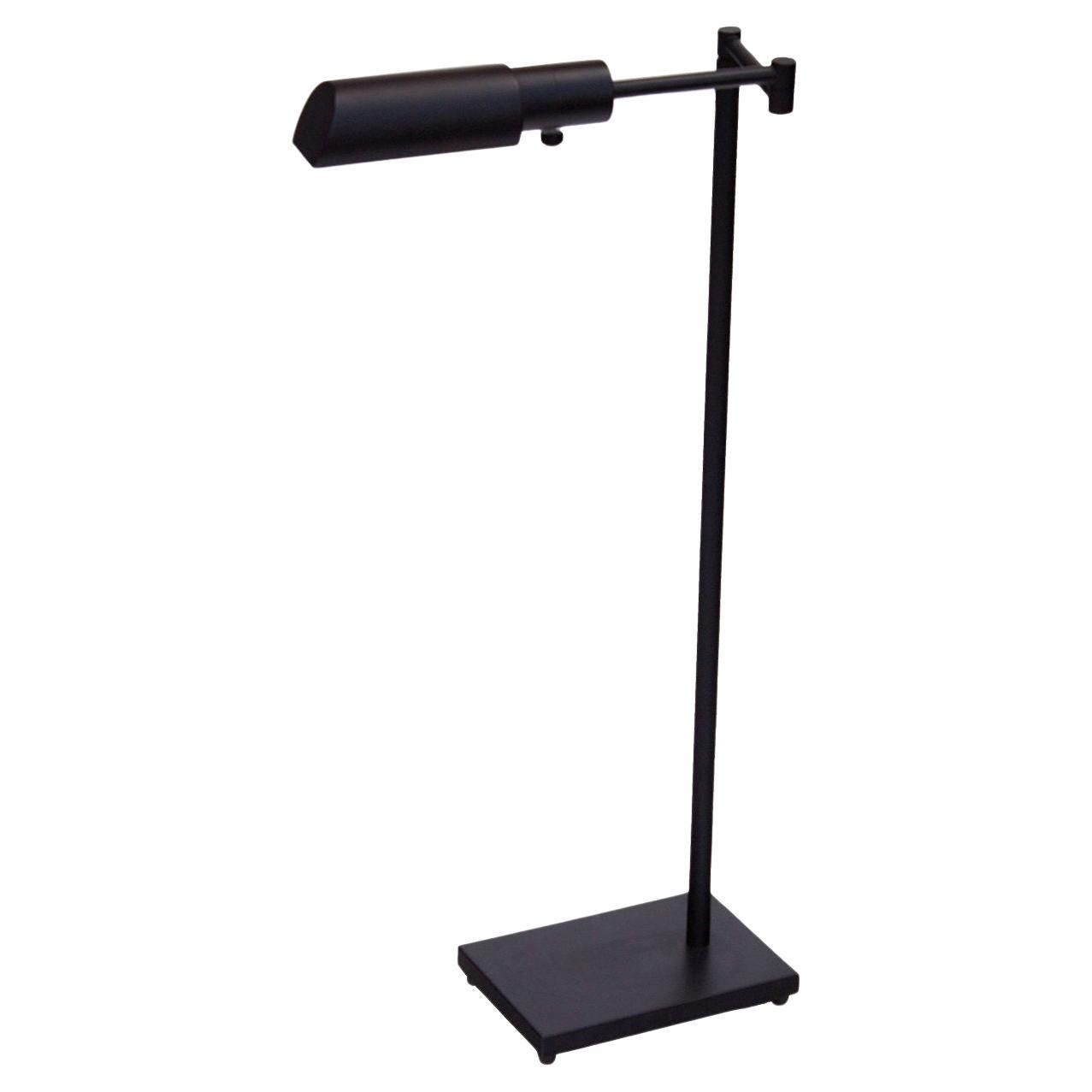 Matte Black Library Style Floor Lamp For Sale