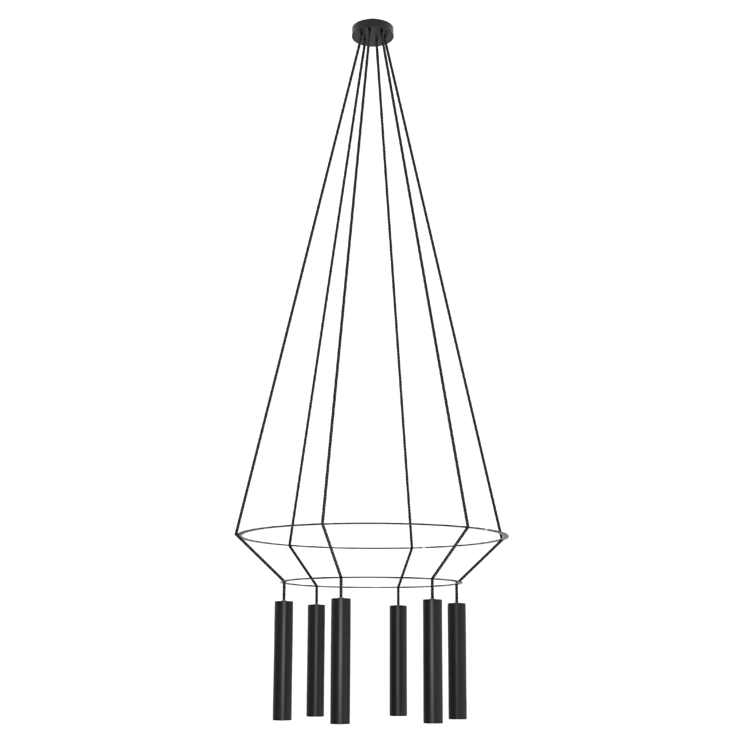 Lampadario a sospensione a rosa nera opaca circolare 25 di Robin Lamps