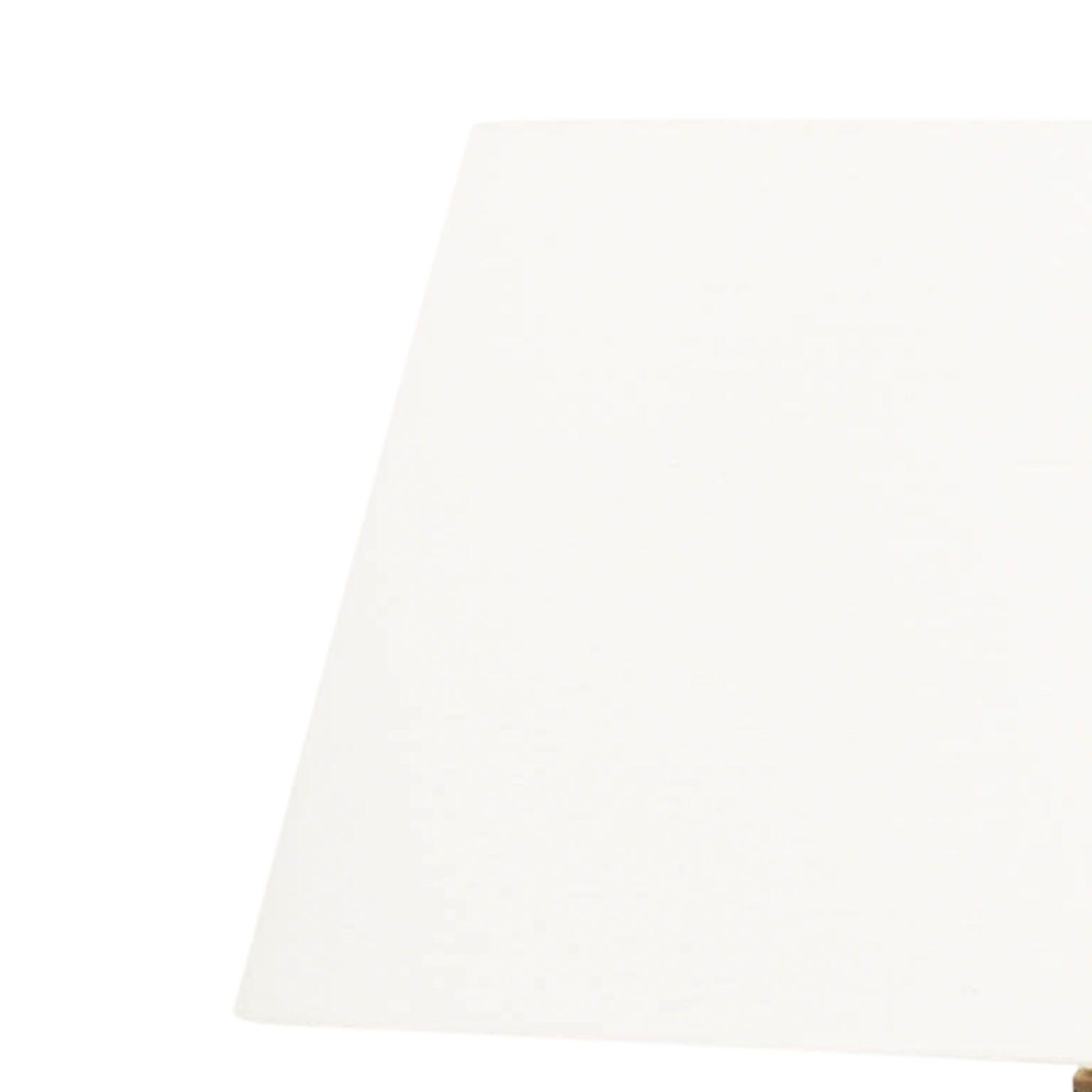 Mattschwarze unglasierte Lampe mit weißem Leinen-Trommelschirm (Handgefertigt) im Angebot