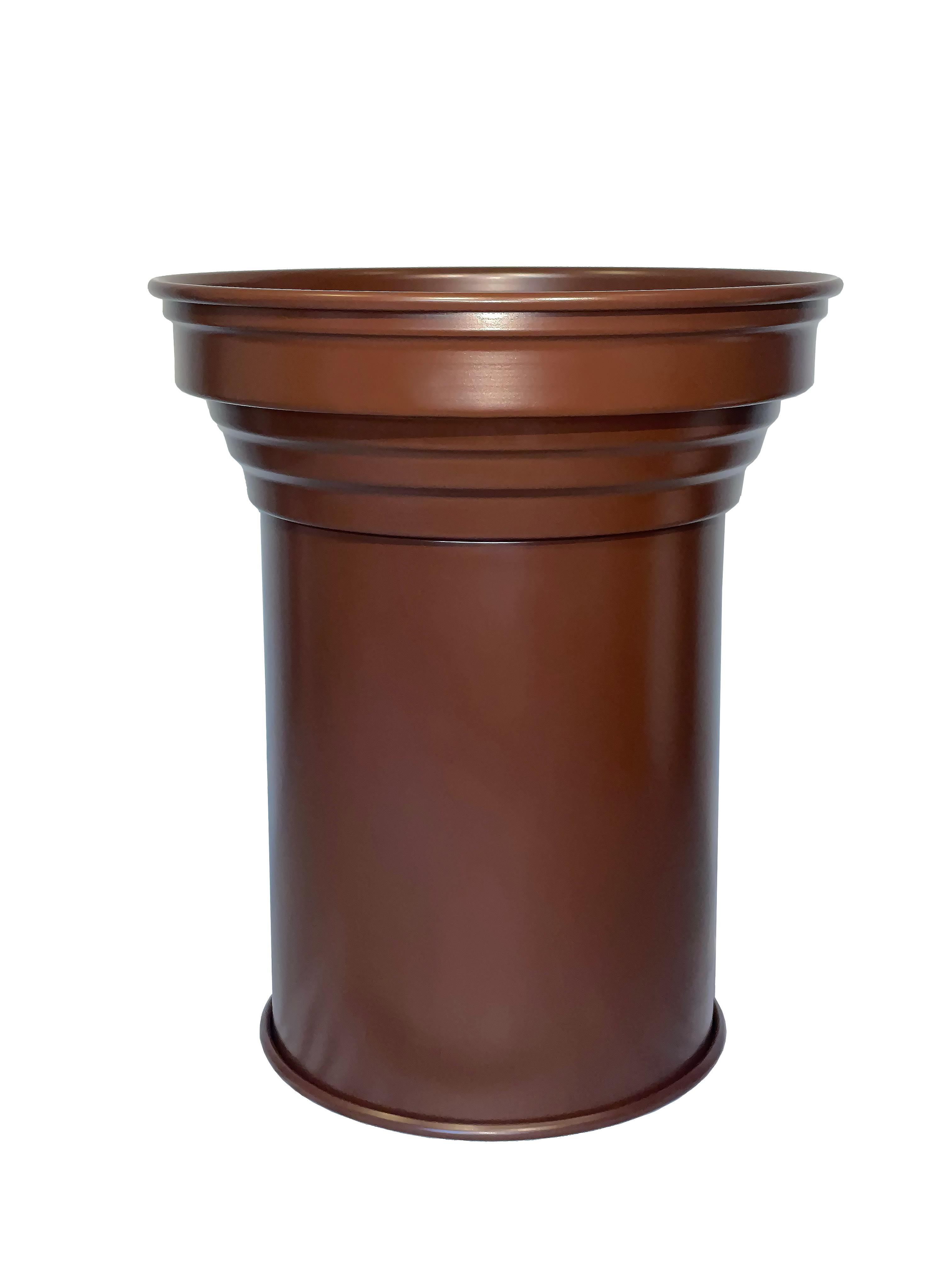 Beistelltisch aus mattem Schokoladen-Aluminium, italienisches minimalistisches Design, 2020er Jahre (Italienisch) im Angebot