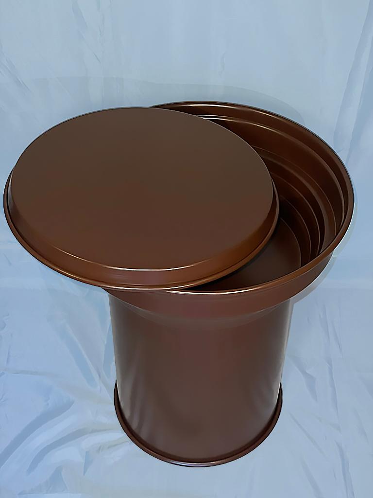 Beistelltisch aus mattem Schokoladen-Aluminium, italienisches minimalistisches Design, 2020er Jahre (Gebürstet) im Angebot