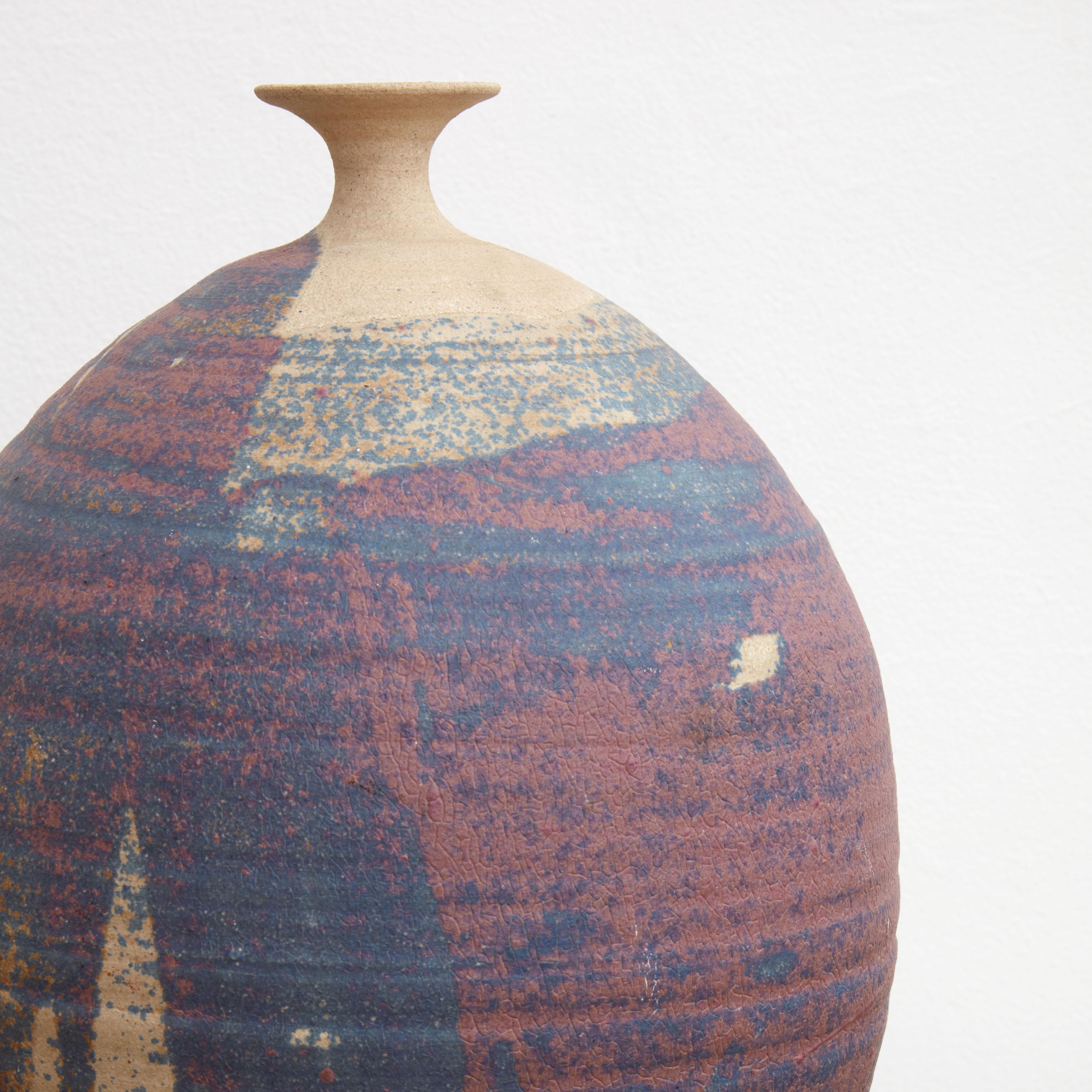 Earthenware Matte Glaze Ceramic Vase For Sale