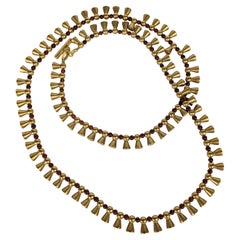 Collana in oro opaco e corniola Pate de Verre, Vargas
