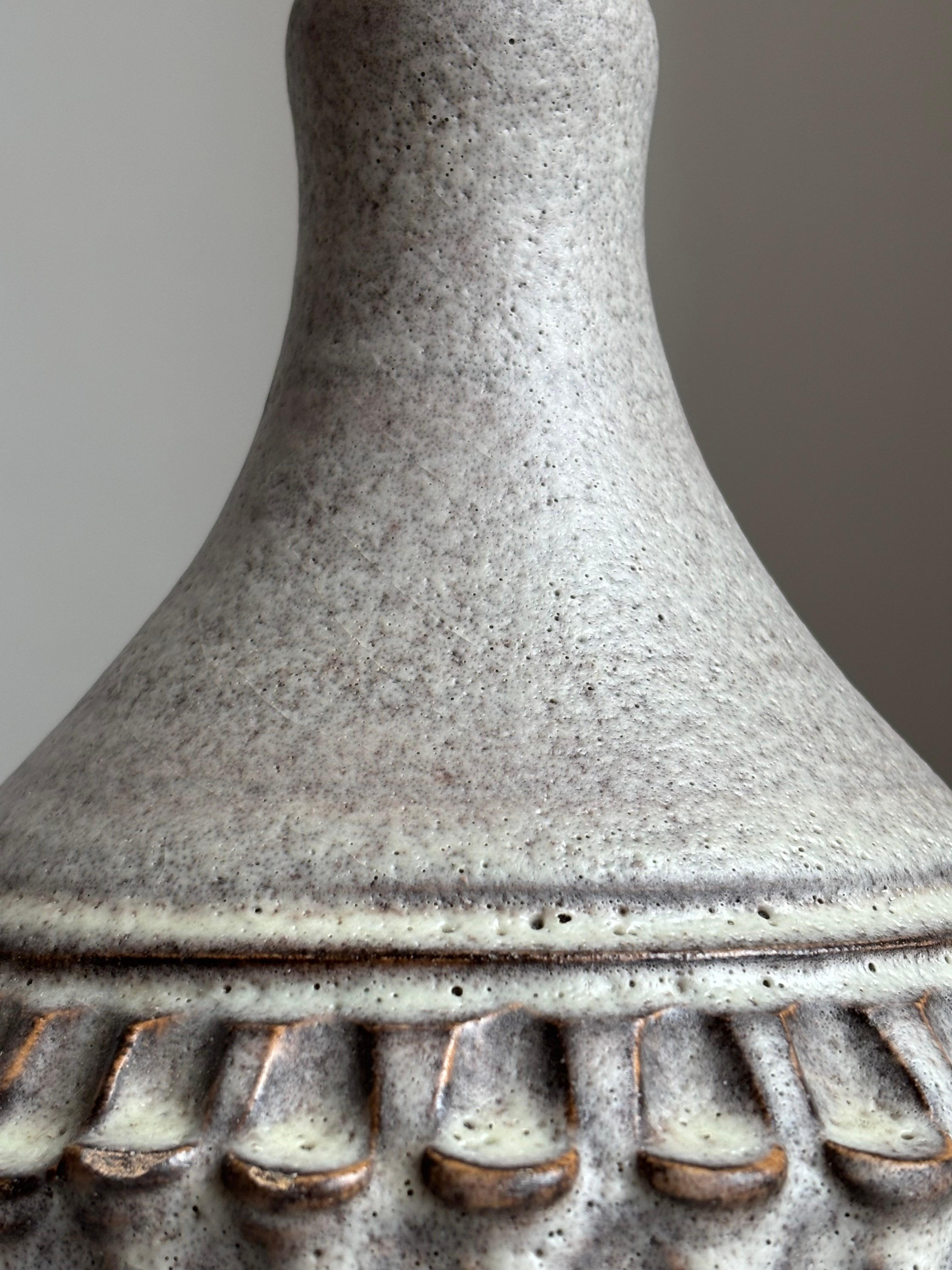 Matte Gray Danish Organic Modern Table Lamp, 1960s For Sale 4