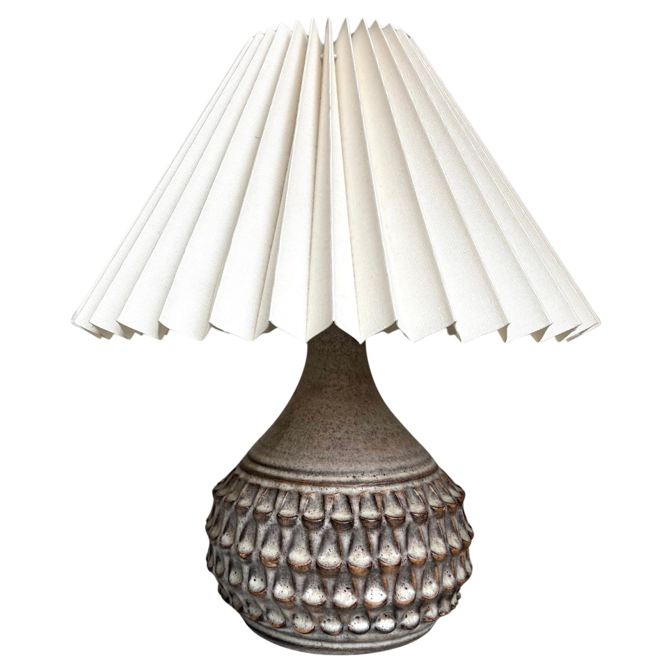 Matte Gray Danish Organic Modern Table Lamp, 1960s