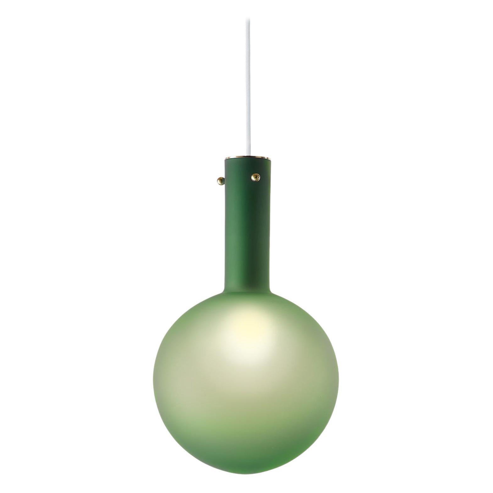 Lampe à suspension en sphaerae vert mat de Dechem Studio