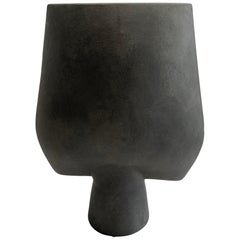 Matte Grey Tall Arrow Shaped Danish Design Vase, China, Contemporary