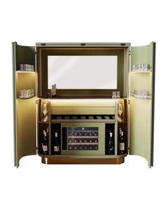 Matte lacquered Bar Armoire