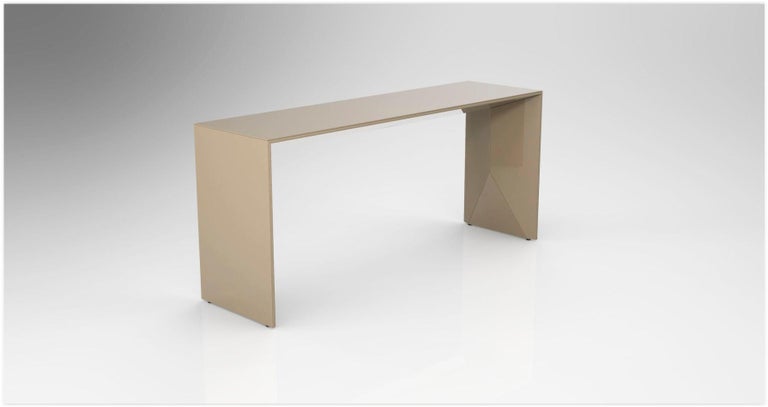 Matte Linen Lacquer Coated with Linen Glass, Bloom Console For Sale at ...
