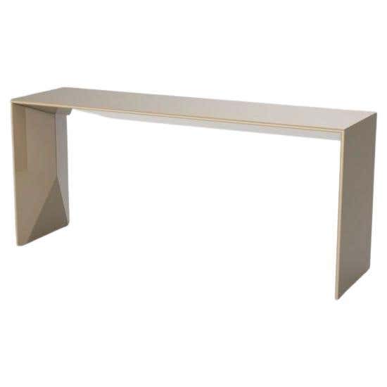 Wood Console Table with Linen Knot and Tassel For Sale at 1stDibs