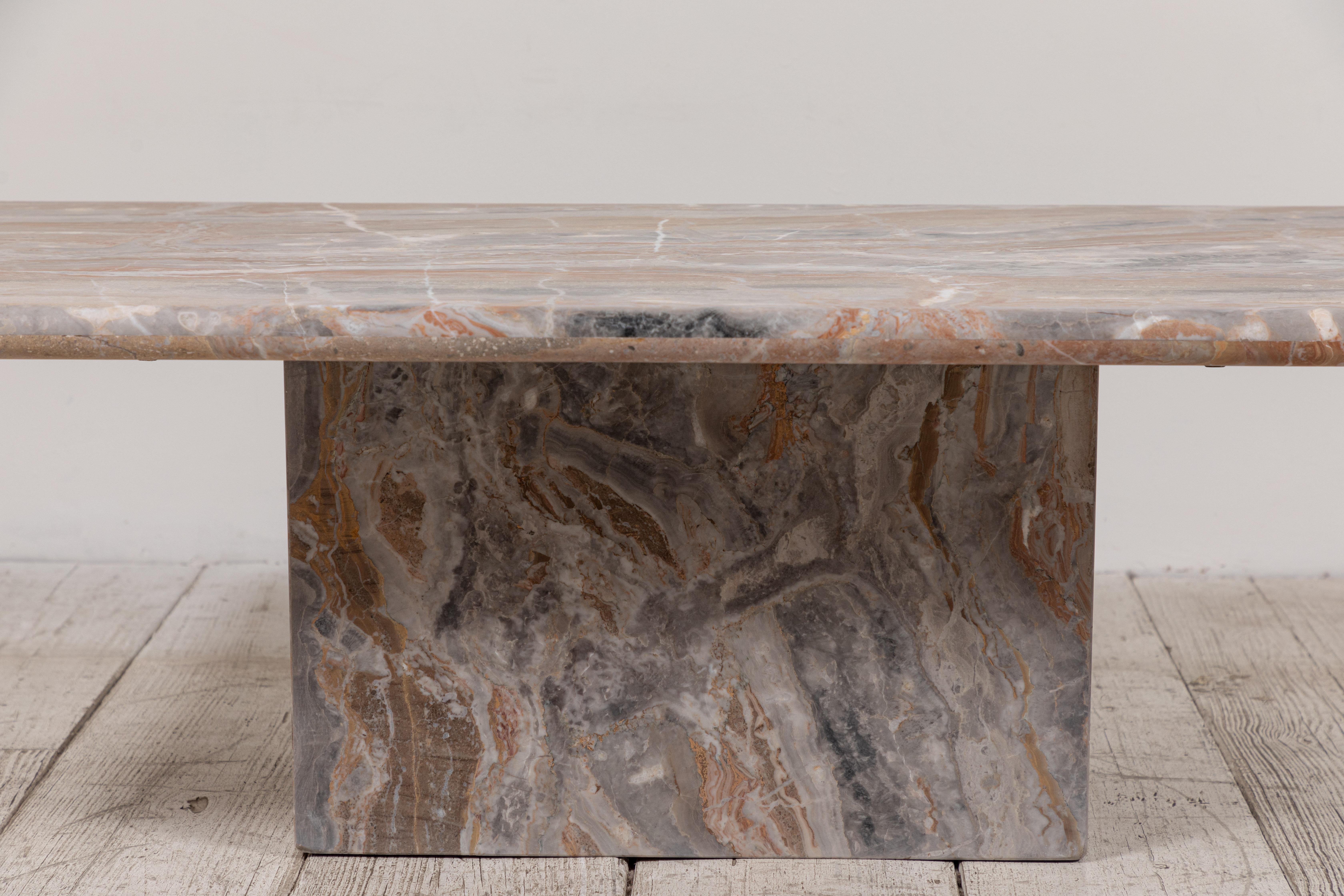 Matte Marble Rectangular Coffee Table 8