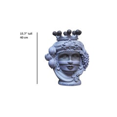 Matte Mauve Sicilian Terracotta Vase Designed by Stefania Boemi