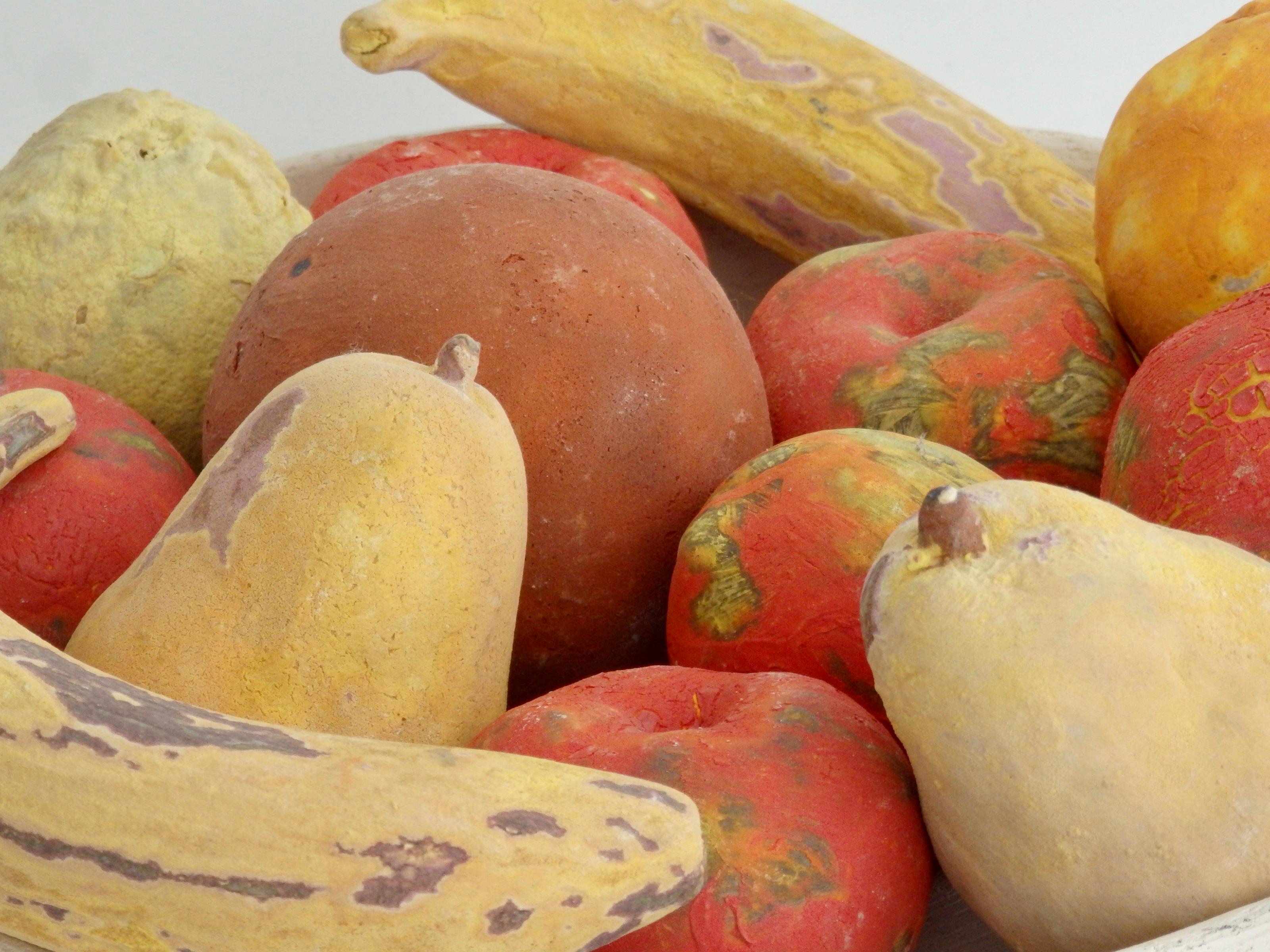 Handmade Matte Glazed Bisque Fruit Sculptures 1